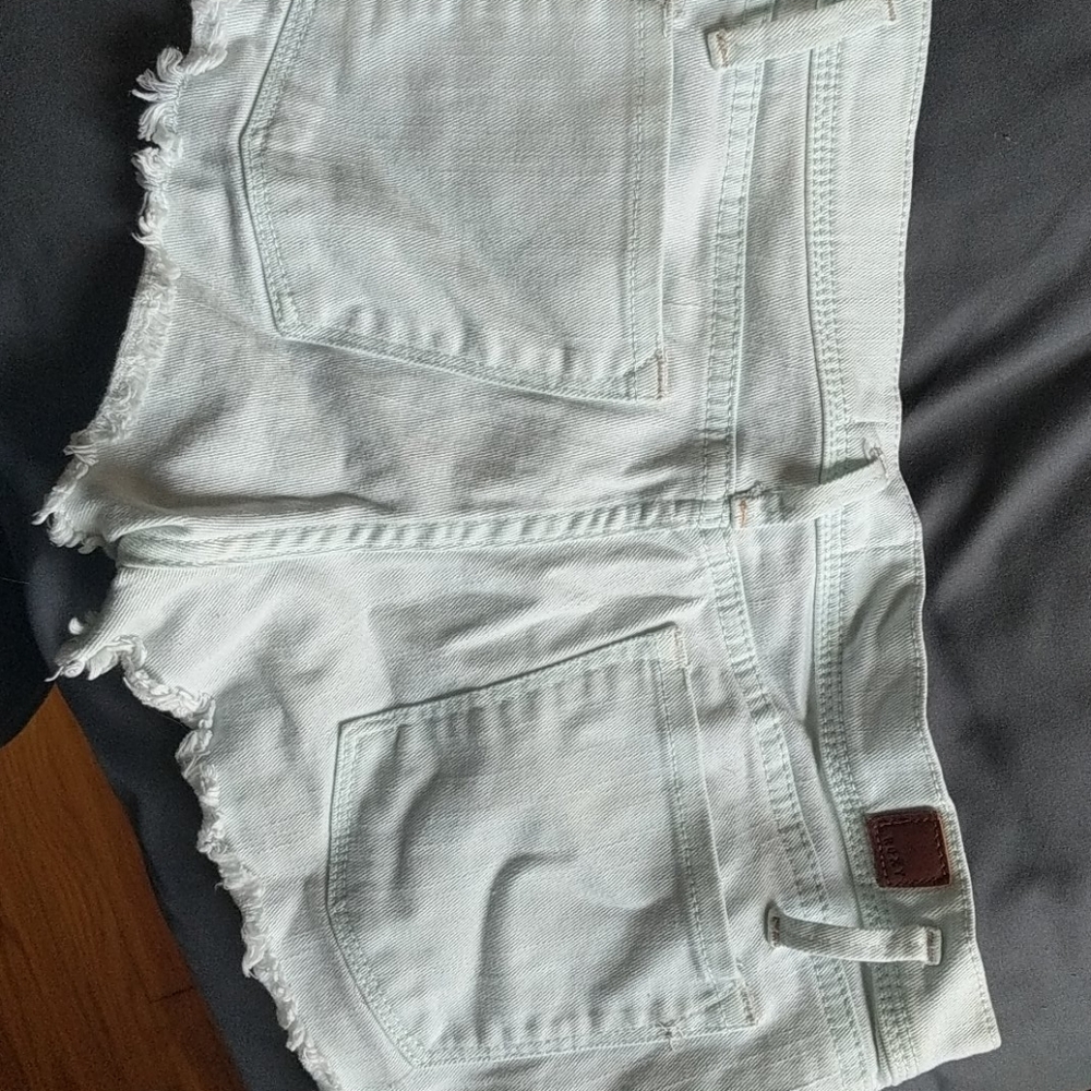 Roxy denim teal shorts